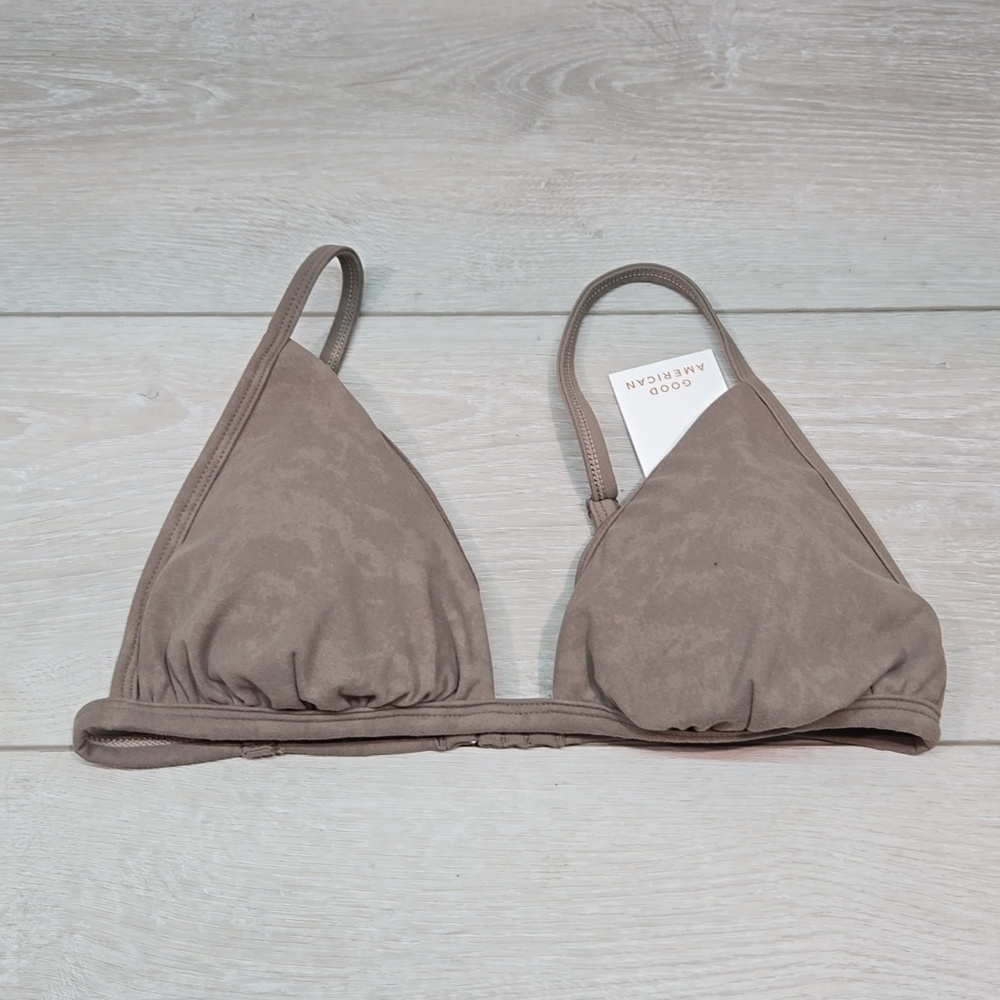 NWT Good American Women Bikini Top Bra Swim sz 3/L